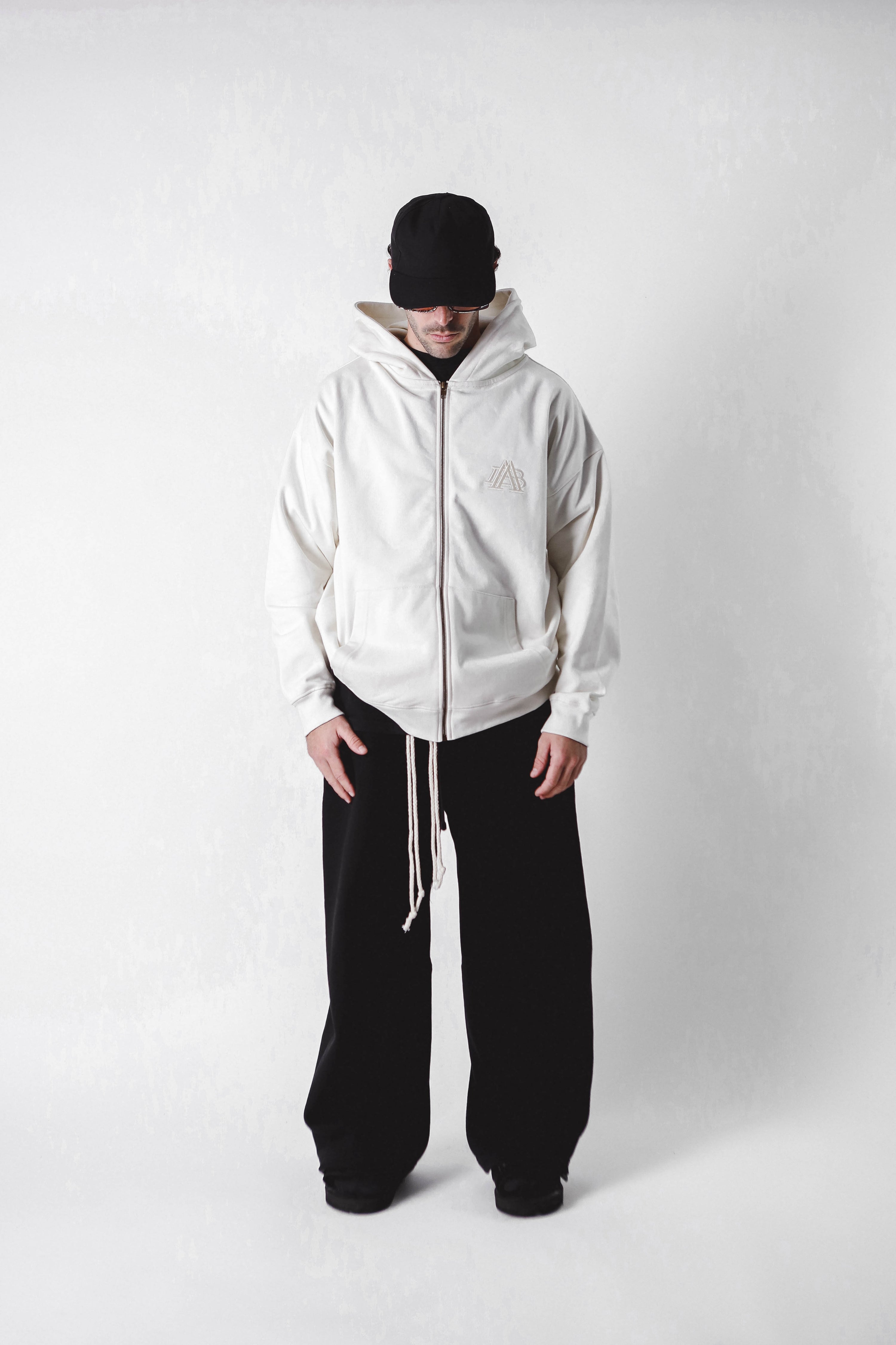 "A-TEMPORAL" BONE ZIPPER HOODIE