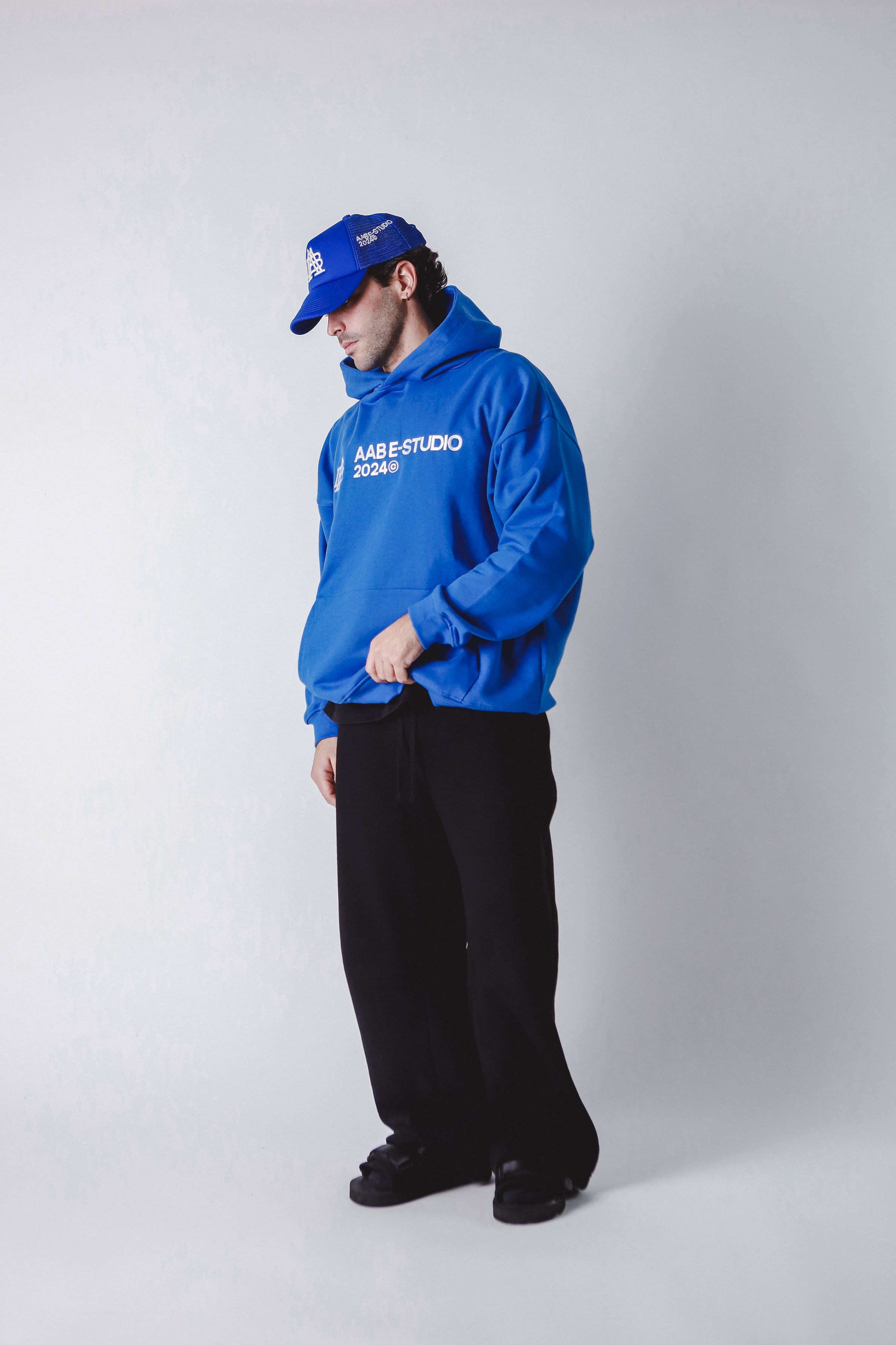 "A-TEMPORAL" ROYAL BLUE HOODIE