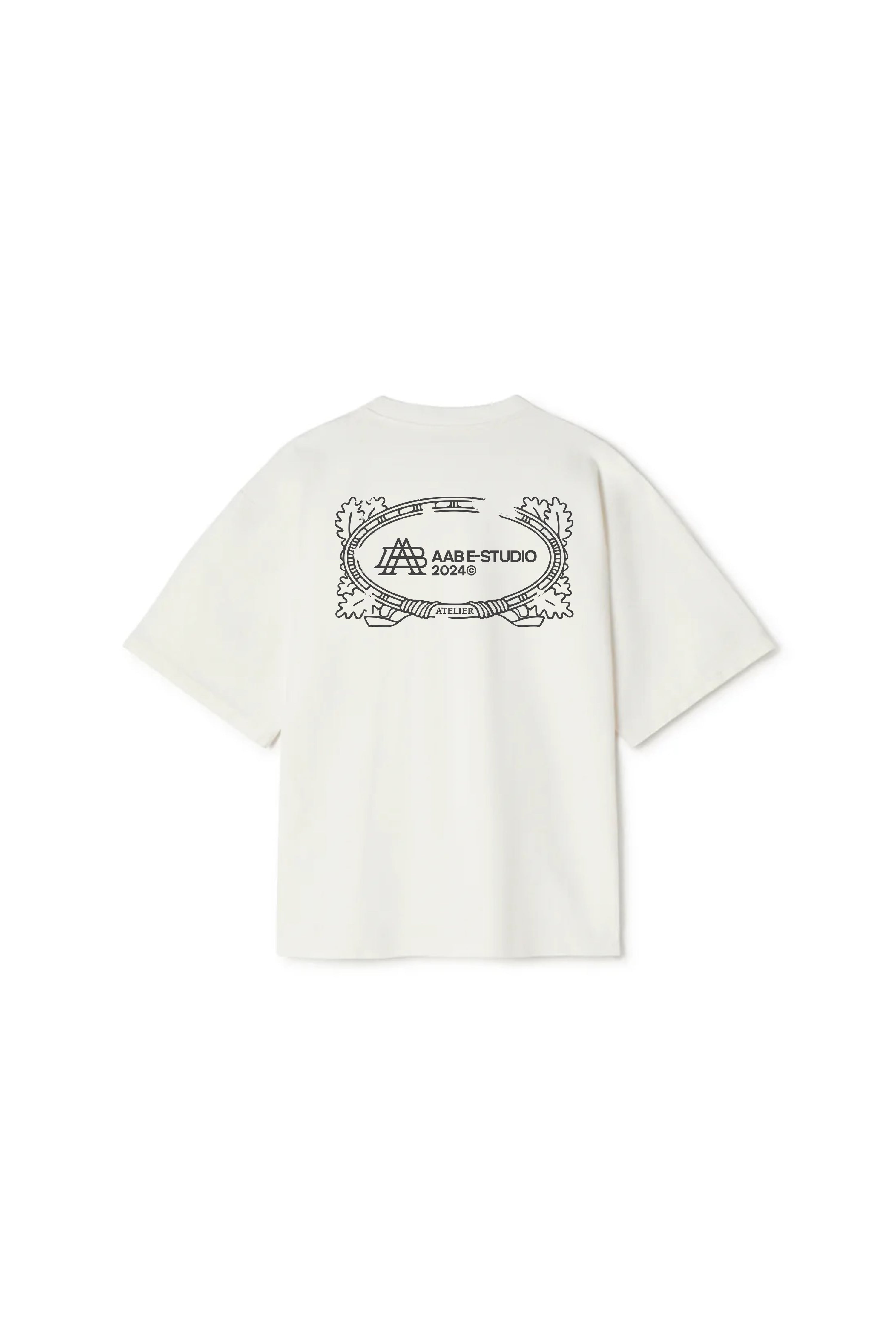 "A-TEMPORAL" BAROQUE BONE WHITE T-SHIRT